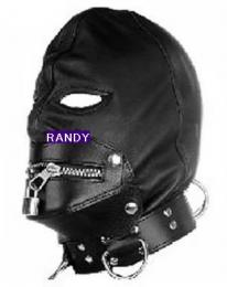 全頭マスク/口元ジップ開閉タイプ・取り外し可