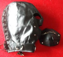 全頭マスク/口元ジップ開閉タイプ・取り外し可