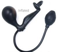 ポンプで膨らむ!前立腺刺激プラグ/コック&ボールハーネス付き