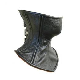 本革製・バックル付きネックコルセット/カバー