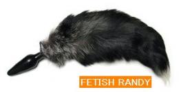 フォックス・テイル/アナルプラグ/white and black