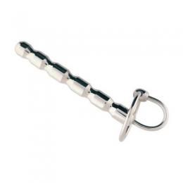 亀頭リング付き尿道プラグ/リブ■8-14mm