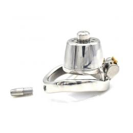 ステンレス製/貞操帯+尿道プラグ(シリコン)■ボウル■NK