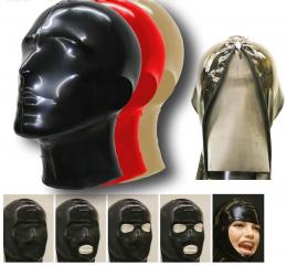 ラバー・ラテックス/お好みマスク■ジッパーつき/全三色