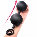 ポンプで膨らむ!アナル・ダブルビーズ■金属ボール入り