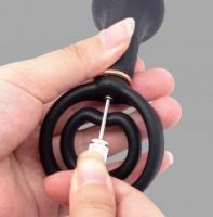 ポンプで膨らむ!アナル・ダブルビーズ■金属ボール入り