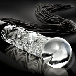 ガラスディルドハンドル/バラ鞭