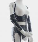 PVC/レースアップ・ボンデージウェア■4点セット