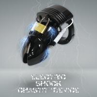 男性用貞操帯■リング・ケージ間の調節可能/低周波責めデバイス付き