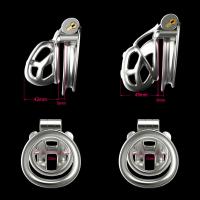 ステンレス製/男性用貞操帯■ダブルアーク・リング(ケージ2種)