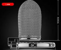 ステンレス製/男性用貞操帯■メッシュ■リング調節可能