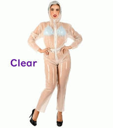 スパンデックス製■フード付き/ゆったりジャンプスーツ