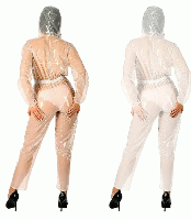 スパンデックス製■フード付き/ゆったりジャンプスーツ