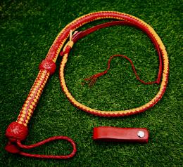 一本鞭/赤黄コンビ■本革製