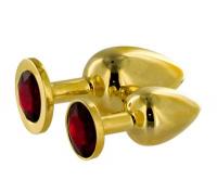 アナルプラグ/ゴールド★ルビー