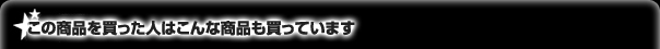 この商品を買った人はこんな商品も買っています